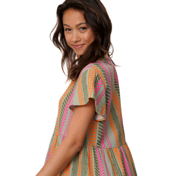 Damen Musselin-Kleid im Tunika-Stil