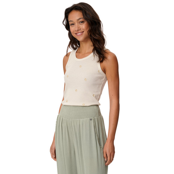 Damen Top mit Rippstruktur
