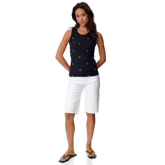Damen Top mit Rippstruktur