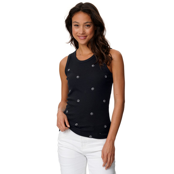 Damen Top mit Rippstruktur