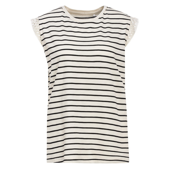Damen Top mit Flammgarn hellbeige