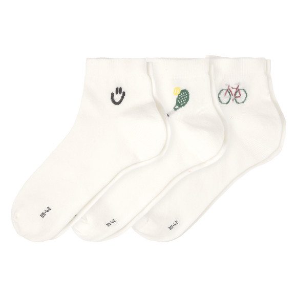 3 Paar Herren Sneaker-Socken im Set weiss