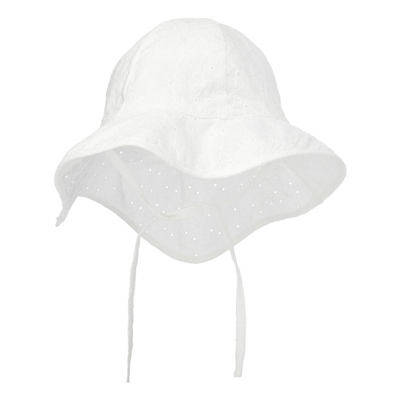 Baby Nackenkappe mit Spitze weiss