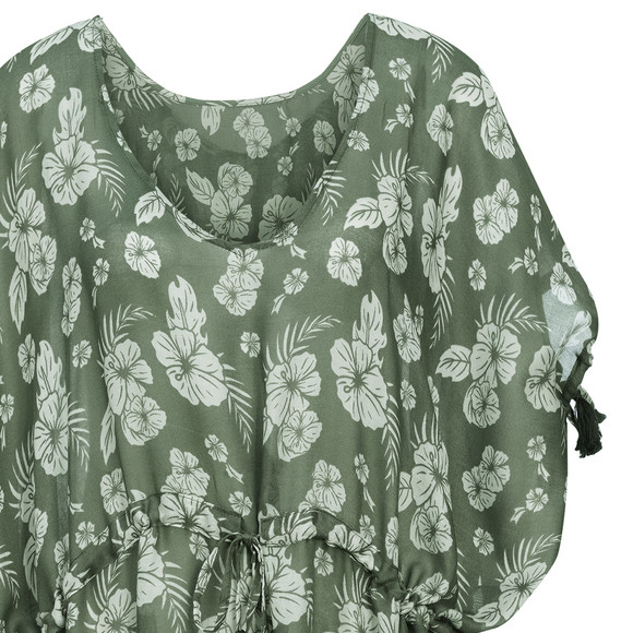 Damen Poncho mit Allover-Muster