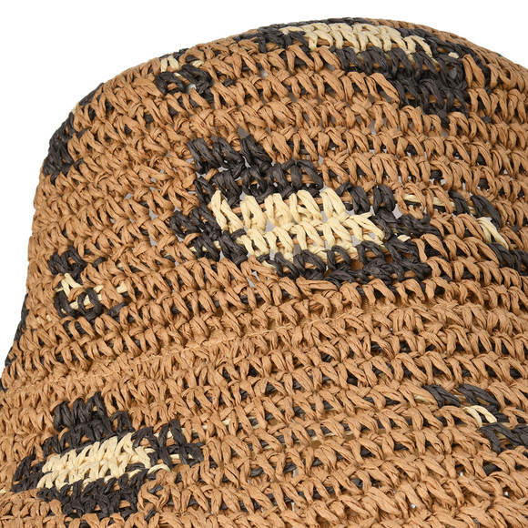 Damen Strohhut mit Allover-Muster