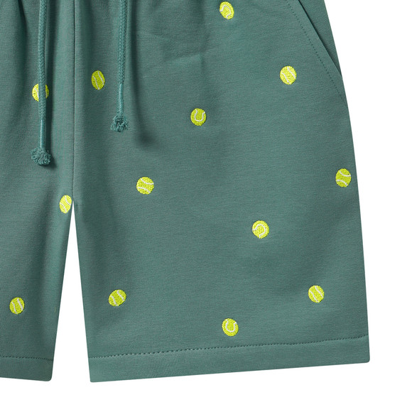 Jungen Joggingshorts mit Tennis-Stickerei