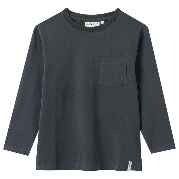 Jungen Langarmshirt in Unifarben