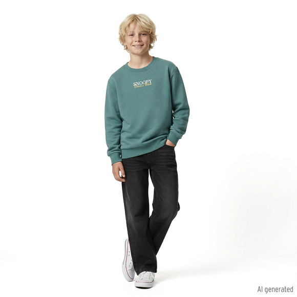 Jungen Straight-Jeans mit verstellbarem Bund