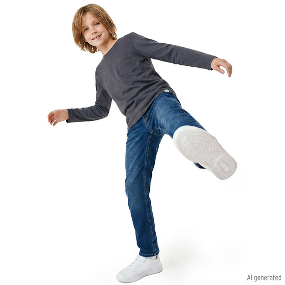 Jungen Slim-Jeans mit verstellbarem Bund