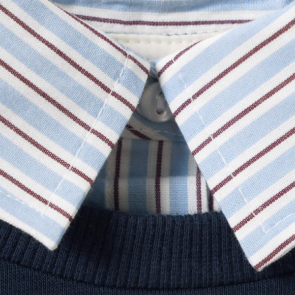 Mädchen Sweatshirt mit Bluseneinsatz