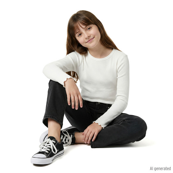 Mädchen Langarmshirt mit Bio-Baumwolle
