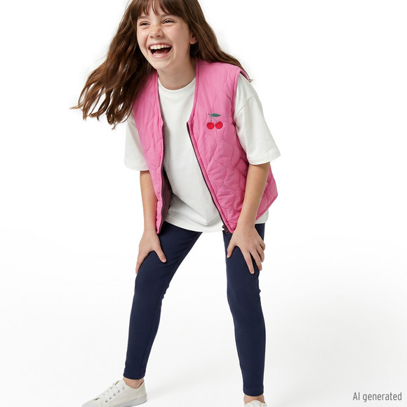Mädchen Leggings in Ripp-Qualität
