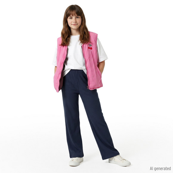 Mädchen Leggings mit Rippstruktur