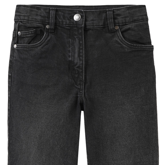 Mädchen Wide-Leg-Jeans mit verstellbarem Bund