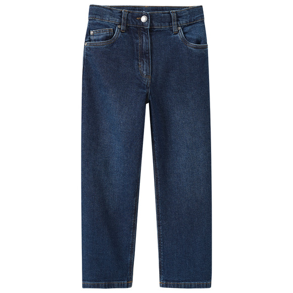 Mädchen Wide-Leg-Jeans mit verstellbarem Bund