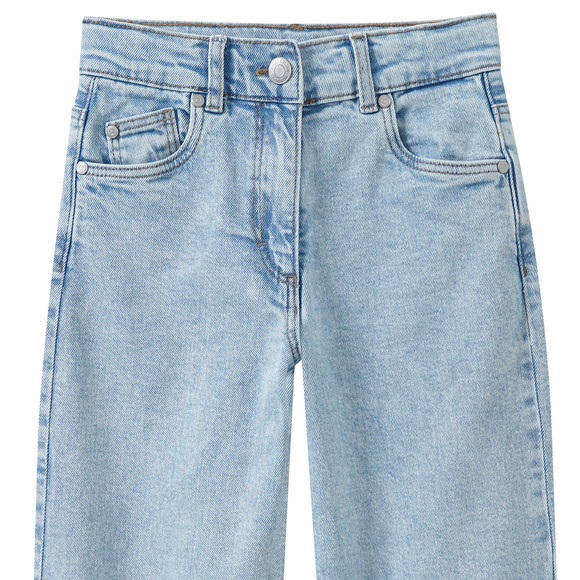 Mädchen Wide-leg Jeans mit verstellbarem Bund