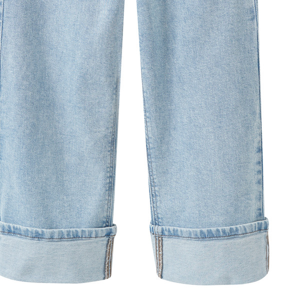 Mädchen Wide-leg Jeans mit verstellbarem Bund