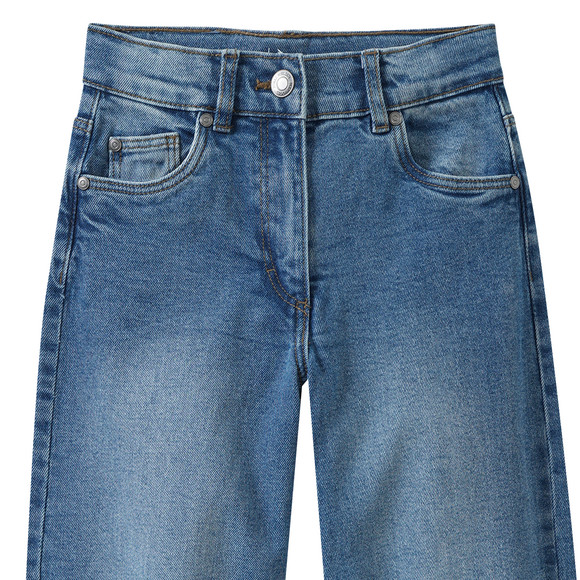 Mädchen Wide-leg Jeans mit verstellbarem Bund