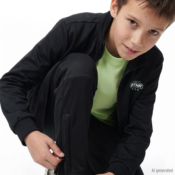 Jungen Sporthose mit Bein-Reißverschluss