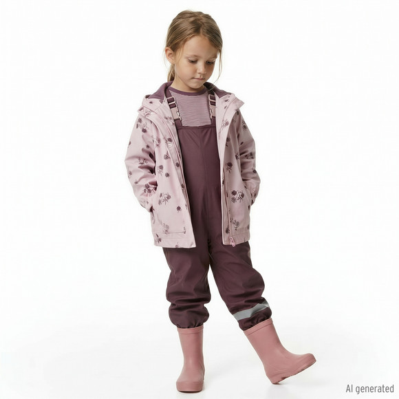 Mädchen Regenhose mit Latzträgern