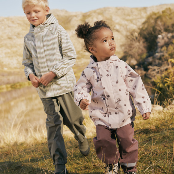 Kinder Regenjacke mit Streifen