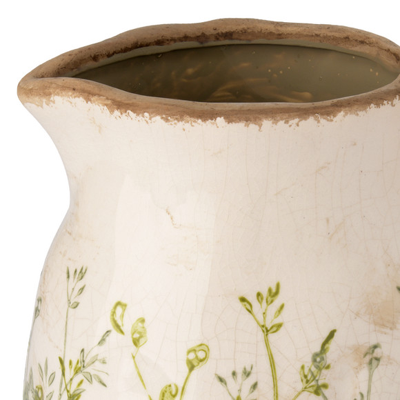 Deko-Krug mit Pflanzen-Motiv