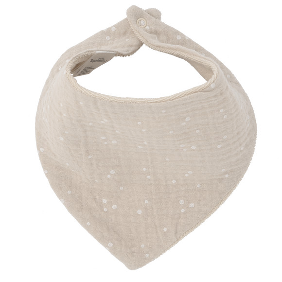 Baby Musselin-Bandana mit Frottee-Innenseite beige