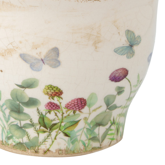 Blumentopf mit Rosmarin-Motiv