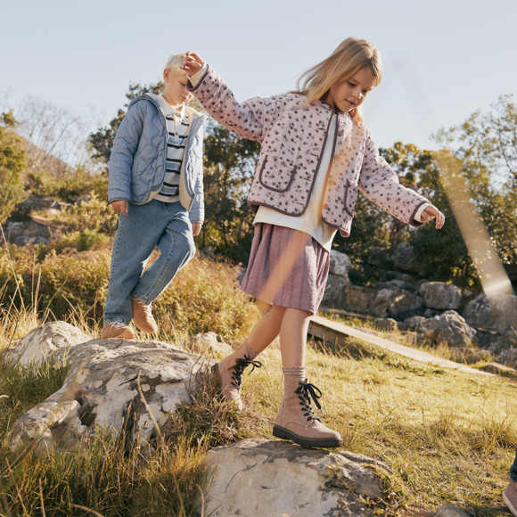 Mädchen Musselin-Wendejacke mit Blümchen
