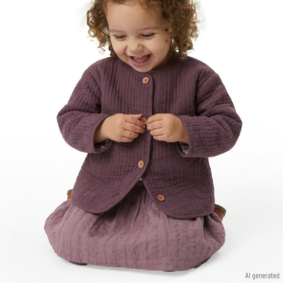 Mädchen Musselin-Wendejacke mit Blümchen