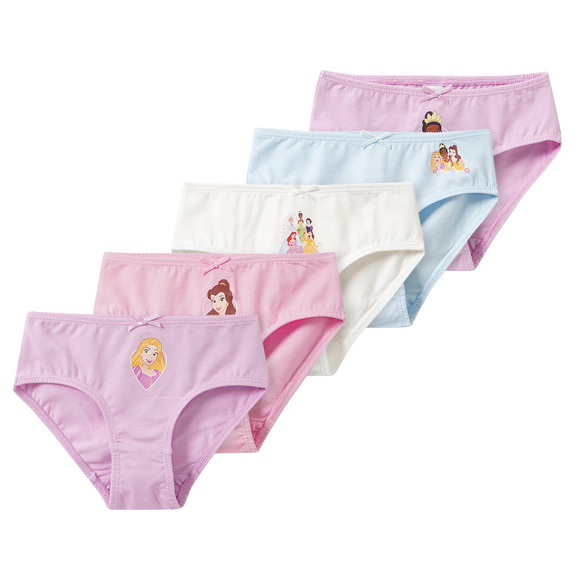 5 Disney Prinzessin Slips im Set