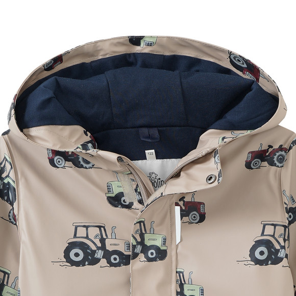 Jungen Regenjacke mit Traktor-Allover