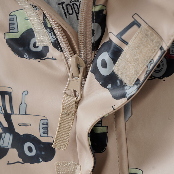 Jungen Regenjacke mit Traktor-Allover