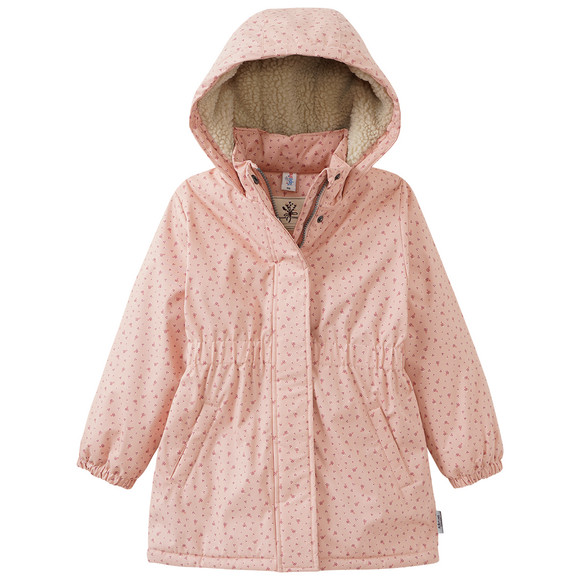 Mädchen Winterjacke mit Blümchen-Allover