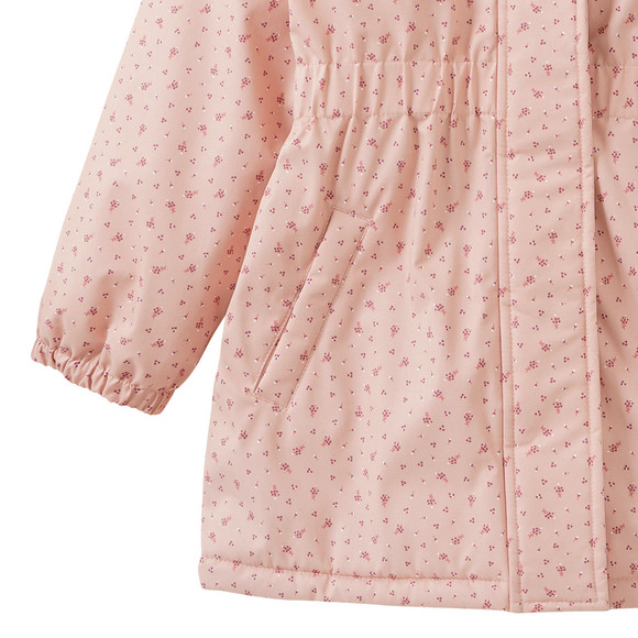 Mädchen Winterjacke mit Blümchen-Allover