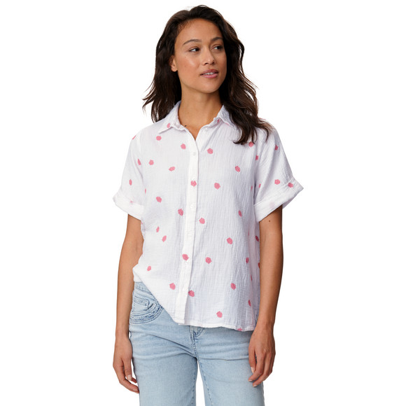 Damen Musselin-Bluse mit Stickerei