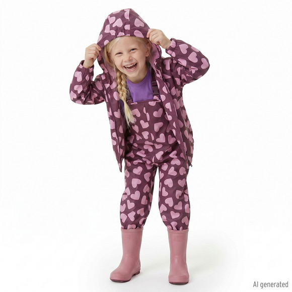 Mädchen Regenjacke mit Beschichtung