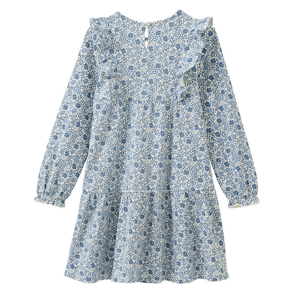 Mädchen Kleid mit Millefleur-Muster