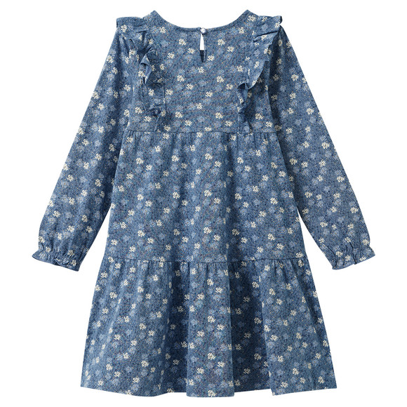 Mädchen Kleid mit Millefleur-Muster