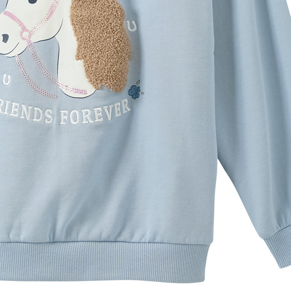 Mädchen Sweatshirt mit Pferde-Motiv