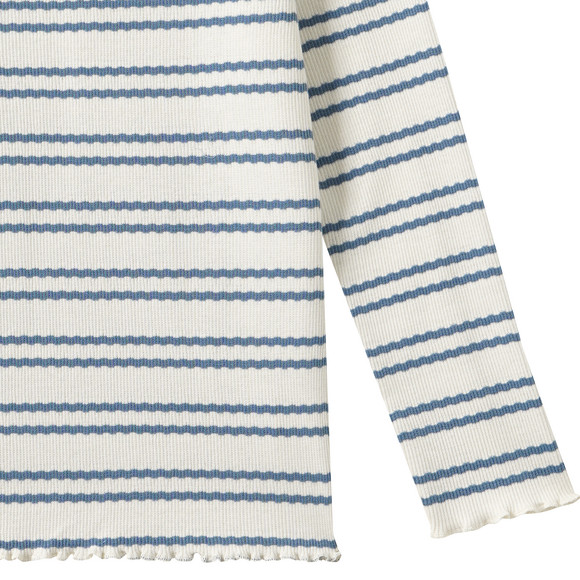 Mädchen Langarmshirt mit Rippstruktur