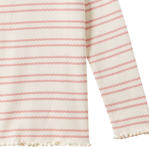 Mädchen Langarmshirt mit Rippstruktur