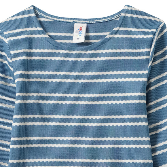 Mädchen Langarmshirt mit Rippstruktur