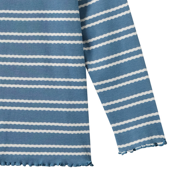 Mädchen Langarmshirt mit Rippstruktur