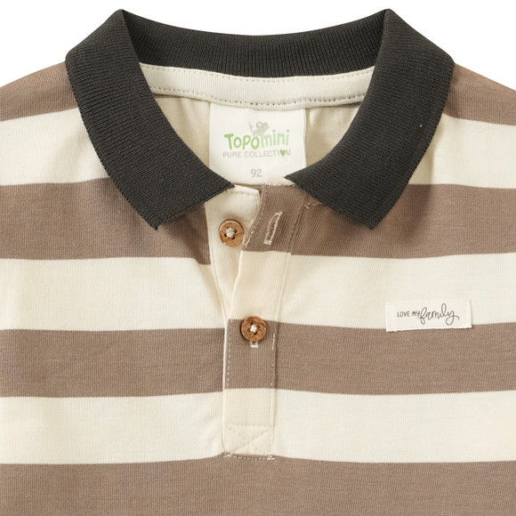 Baby Polo-Langarmshirt mit Streifen