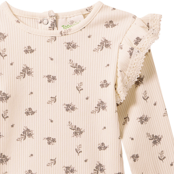 Baby Langarmshirt mit Rippstruktur