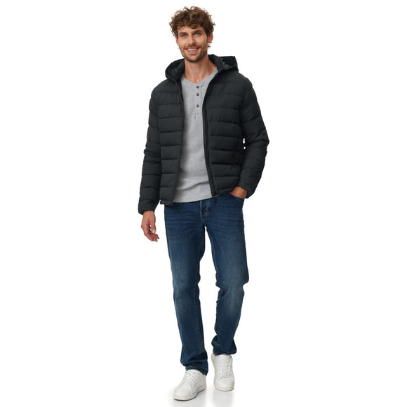 Herren Steppjacke mit abnehmbarer Kapuze