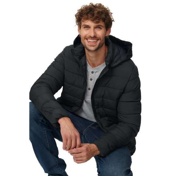 Herren Steppjacke mit abnehmbarer Kapuze