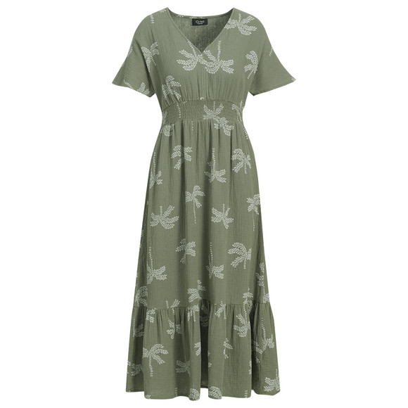 Damen Musselin-Kleid mit Allover-Print
