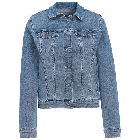 Damesjeansjas met knopen